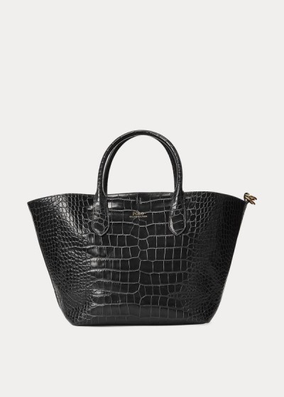 Women's Polo Ralph Lauren Embossed Medium Bellport Tote Bags | 294781PGZ